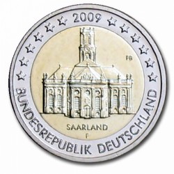 Allemagne 2 Euro commémorative 2009 - Sarre - Ludwigskirche - F - Stuttgart Allemagne 2009  7.200.000 EX.