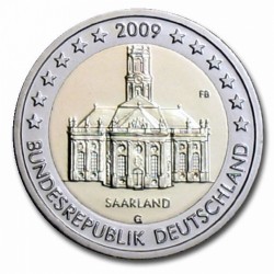 Allemagne 2 Euro commémorative 2009 - Sarre - Ludwigskirche - G - Karlsruhe Allemagne 2009  4.200.000 EX.