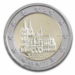 Allemagne 2 Euro commémorative 2011 - Rhénanie du Nord-Westphalie - Cathédrale de Cologne - D - Munich Allemagne 2011  6.300.000