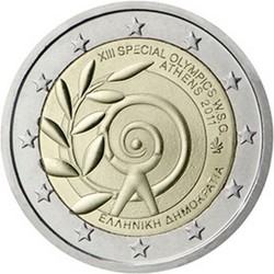 Grèce 2 Euro commémorative 2011 - Jeux olympiques spéciaux mondiaux d’été  1.000.000 EX.