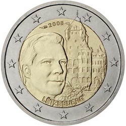 Luxembourg 2 Euro commémorative 2008 - Grand-Duc Henri et Château de Berg  1.000.000  EX.