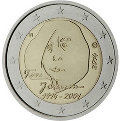 Finlande 2 Euro commémorative 2014 100e anniversaire de la naissance de Tove Jansson  1.489.000 EX.