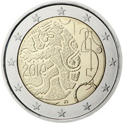 Finlande 2 Euro commémorative 2010 150 ans de la monnaie finlandaise  1.575.000 EX.