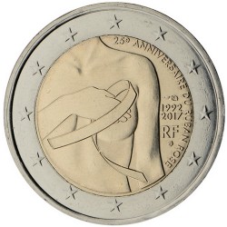 France 2 Euro commémorative 2017 - 25 ans du Ruban Rose - Lutte contre le cancer du sein  10.000.000 EX.