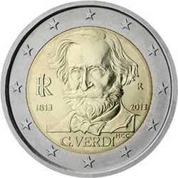 Italie 2 Euro commémorative 2013 - 200ème anniversaire de la naissance de Giuseppe Verdi  10.000.000 EX.