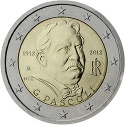Italie 2 Euro commémorative 2012 - 100e anniversaire de la mort de Giovanni Pascoli  15.000.000 EX.