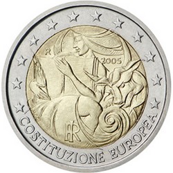 Italie 2 Euro commémorative 2005 - Signature de la Constitution européenne  18.000.000 EX.