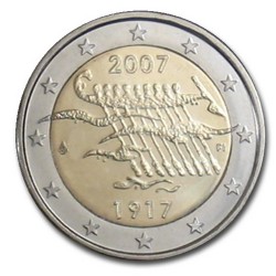Finlande 2 Euro commémorative 2007 90e anniversaire de l’indépendance de la Finlande  2.000.000 EX.