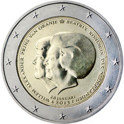 Pays-Bas 2 Euro commémorative 2013 - Double Portrait - Beatrix et Willem Alexander  20.000.000 EX.