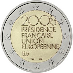France 2 Euro commémorative 2008 Présidence française du Conseil de l’UE  20.100.000 EX.