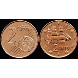 2 CENT Grèce 2004 UNC 25.000.000 EX.
