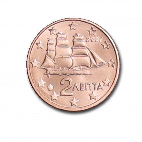 2 CENT Grèce 2007 UNC 25.025.000 EX.
