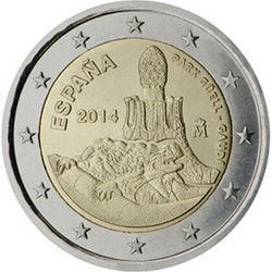 Espagne 2 Euro commémorative 2014 - Parc Güell  4.000.000 EX.