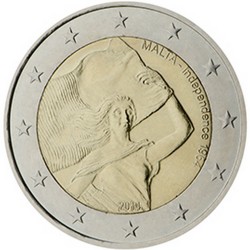Malte 2 Euro commémorative 2014 - 50 ans d'Indépendance  400.000 EX.