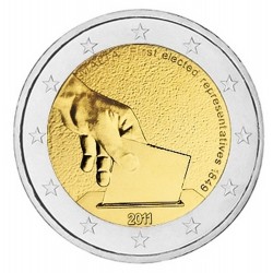 Malte 2 Euro commémorative 2011 - Première élection de représentants en 1849  430.000 EX.