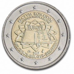 Belgique 2 Euro commémorative 50 ans du Traité de Rome 2007  5.000.000 EX.