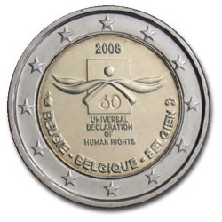 Belgique 2 Euro commémorative 60e anniversaire de la Déclaration Universelle des Droits de lHomme 2008  5.000.000 EX.