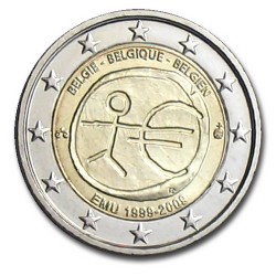 Belgique 2 Euro commémorative 10e anniversaire de lUnion économique et monétaire 2009  5.000.000 EX.