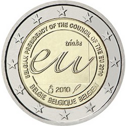 Belgique 2 Euro commémorative Présidence belge du Conseil de lUnion européenne 2010  5.000.000 EX.