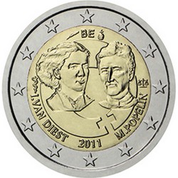 Belgique 2 Euro commémorative Centenaire de la Journée internationale des femmes 2011  5.000.000 EX.