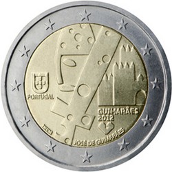 Portugal 2 Euro commémorative 2012 - Ville de Guimarães au nord du Portugal - Capitale européenne de la culture  500.000 EX.