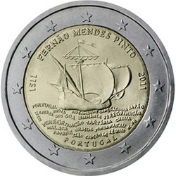 Portugal 2 Euro commémorative 2011 - 500e anniversaire de la naissance de Fernando Mendes Pinto  500.000  EX.