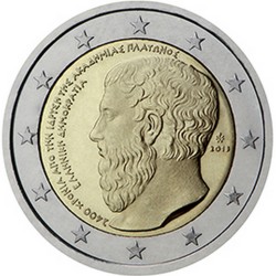 Grèce 2 Euro commémorative 2013 - 2400ème anniversaire de la fondation de l'Académie de Platon  742.500 EX.