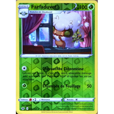 carte Pokémon 6/202 Farfuduvet - Reverse EB01 - Epée et Bouclier 1 NEUF FR