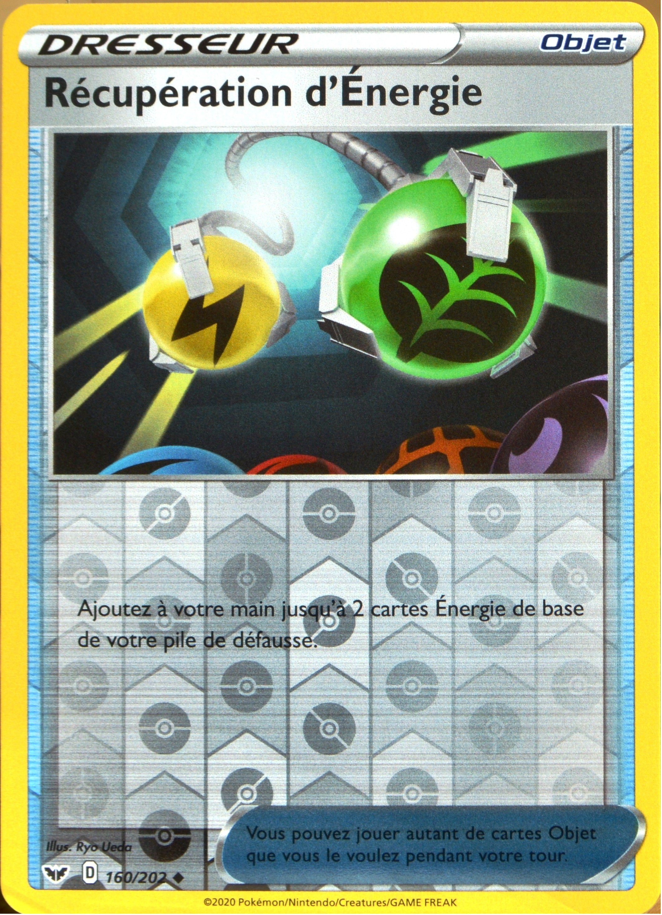 Carte Pokemon Neuve Française EB01-160/202 Récupération d'Énergie Reverse