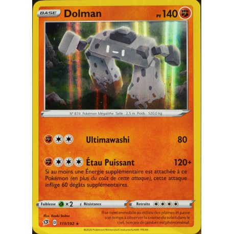 carte Pokémon 111/192 Dolman EB02 - Epée et Bouclier - Clash des Rebelles NEUF FR