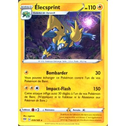 carte Pokémon 59/189 Elecsprint EB03 - Epée et Bouclier - Ténèbres Embrasées NEUF FR