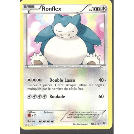 carte Pokémon 109/149 Ronflex 100 PV carte POKEMON Frontières Franchies NEUF FR