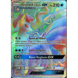 carte Pokémon 150/145 Feunard d'Alola GX 210 PV - SECRETE FULL ART SL2 - Soleil et Lune - Gardiens Ascendants NEUF FR