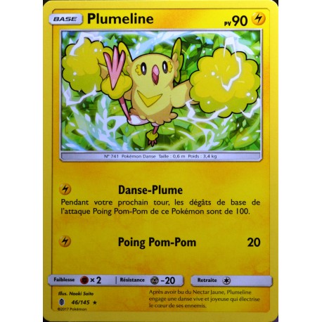 carte Pokémon 46/145 Plumeline 90 PV SL2 - Soleil et Lune - Gardiens Ascendants NEUF FR