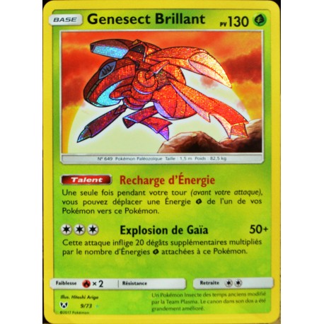 carte Pokémon 9/73 Genesect Brillant SL3.5 Légendes Brillantes NEUF FR