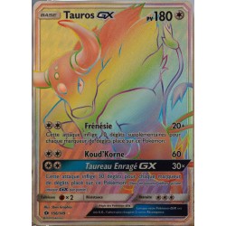 carte Pokémon 156/149 Tauros GX - FULL ART SECRETE SM1 - Soleil et Lune NEUF FR