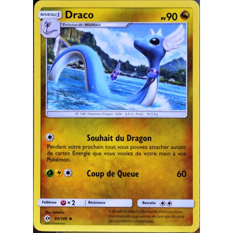carte Pokémon 95/149 Draco 90 PV SM1 - Soleil et Lune NEUF FR
