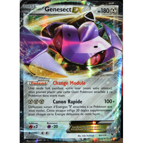 carte Pokémon 64/124 Genesect EX 180 PV - ULTRA RARE XY - Impact des Destins NEUF FR