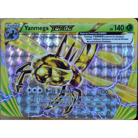carte Pokémon 8/114 Yanmega Turbo 140 PV - TURBO XY - Offensive Vapeur NEUF FR