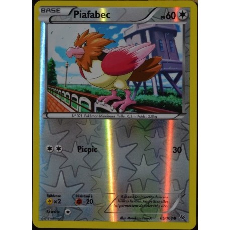 carte Pokémon 65/108 Piafabec 60 PV - REVERSE XY 6 Ciel Rugissant NEUF FR