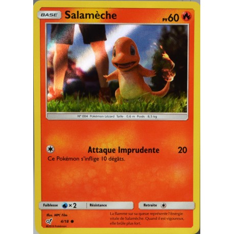 carte Pokémon 4/18 Salamèche 60 PV - HOLO Détective Pikachu NEUF FR