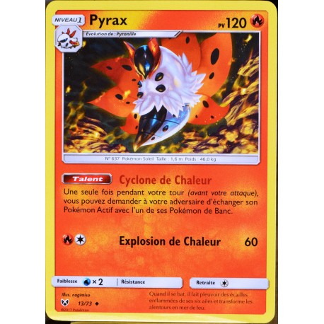 carte Pokémon 13/73 Pyrax 120 PV SL3.5 Légendes Brillantes NEUF FR
