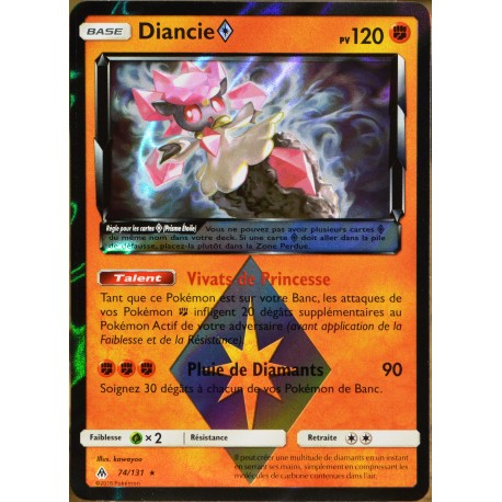 carte Pokémon 74/131 Diancie ♢ Prisme SL6 - Soleil et Lune - Lumière Interdite NEUF FR
