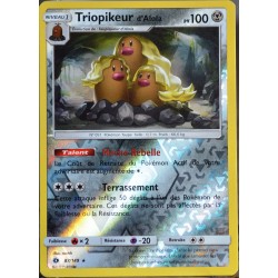 carte Pokémon 87/149 Triopikeur d'Alola 100 PV - HOLO REVERSE SM1 - Soleil et Lune NEUF FR