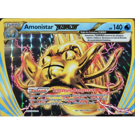 carte Pokémon 19/124 Amonistar Turbo 140 PV XY - Impact des Destins NEUF FR