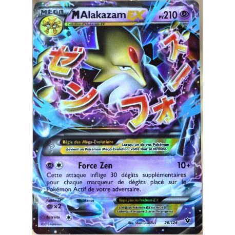 carte Pokémon 26/124 Mega Alakazam EX 210 PV - ULTRA RARE XY - Impact des Destins NEUF FR