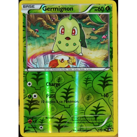 carte Pokémon 1/122 Germignon 60 PV - REVERSE XY - Rupture Turbo NEUF FR