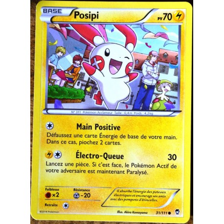 carte Pokémon 31/111 Posipi 70 PV XY03 XY Poings Furieux NEUF FR