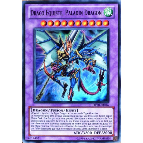 carte YU-GI-OH DP10-FR016 Draco Equiste, Paladin Dragon (Dragon Knight Draco-equiste) - Super Rare NEUF FR