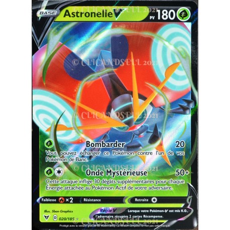 carte Pokémon 020/185 Astronelle-V ★ 180 PV EB04 - Épée et Bouclier – Voltage Éclatant NEUF FR 